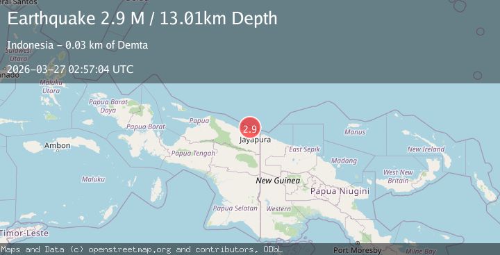 Map of Near North Coast of West Papua