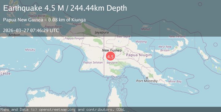 Map of New Guinea, Papua New Guinea