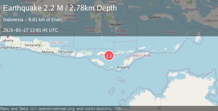 Map of Flores Region, Indonesia