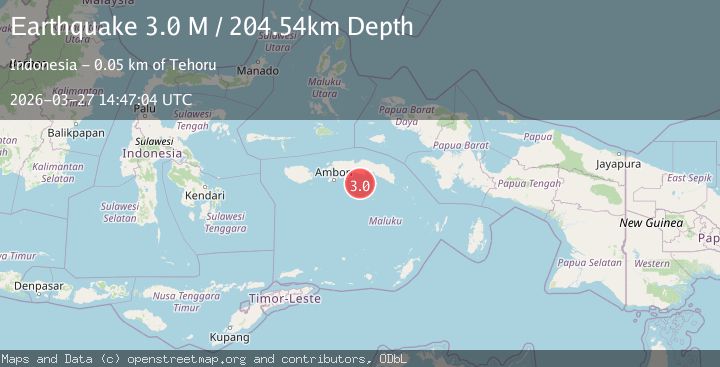 Map of Seram, Indonesia