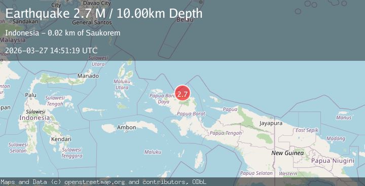 Map of West Papua Region, Indonesia