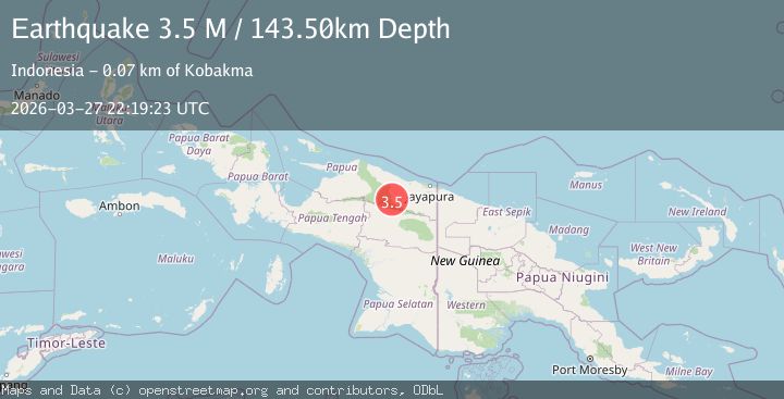 Map of West Papua, Indonesia