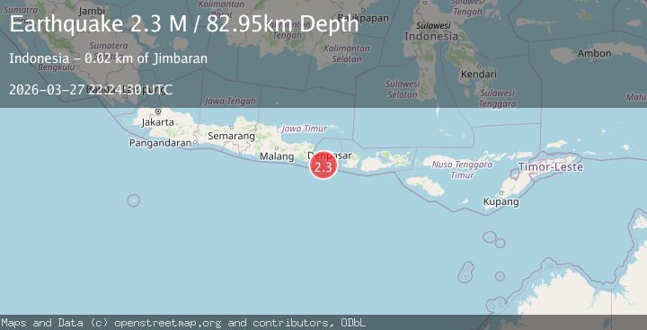 Map of Bali Region, Indonesia