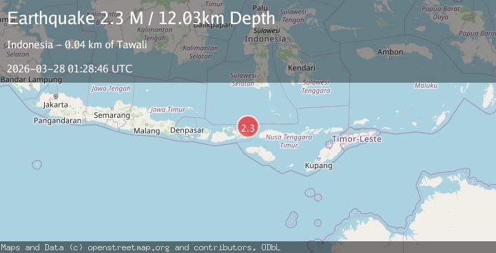 Map of Flores Region, Indonesia