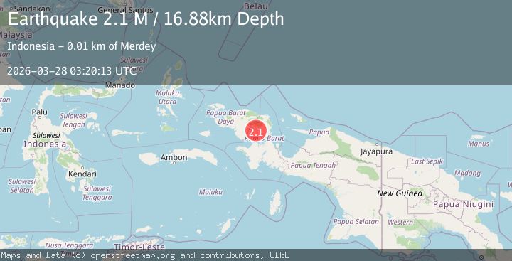 Map of West Papua Region, Indonesia