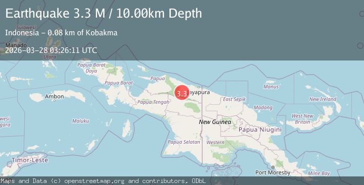 Map of West Papua, Indonesia