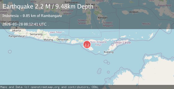 Map of Sumba Region, Indonesia
