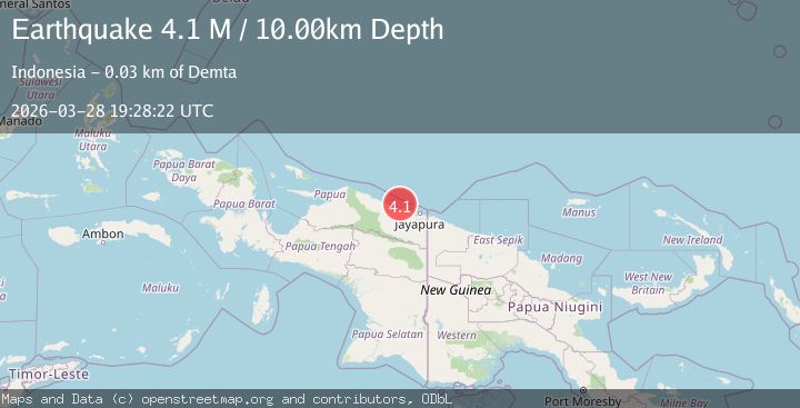 Map of Near North Coast of West Papua