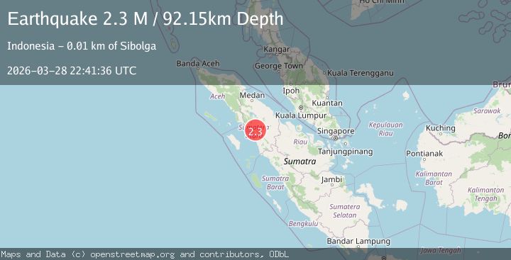 Map of Northern Sumatra, Indonesia