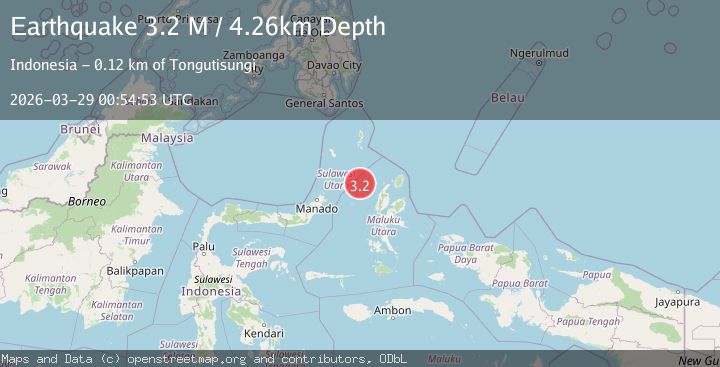 Map of Northern Molucca Sea