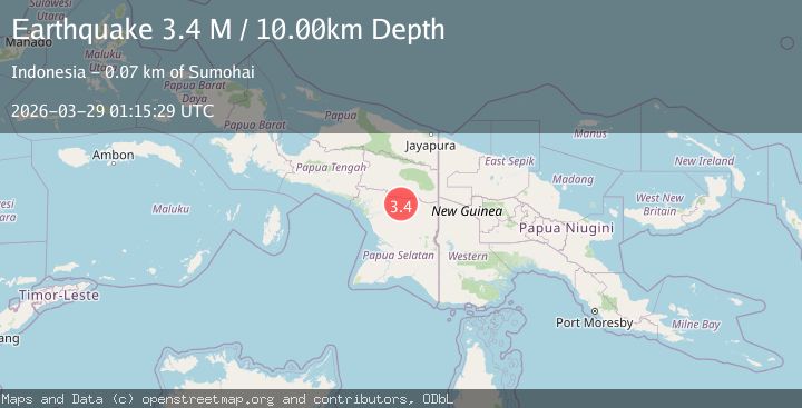 Map of West Papua, Indonesia