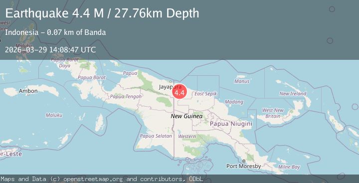 Map of New Guinea, Papua New Guinea