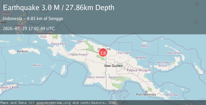 Map of West Papua, Indonesia