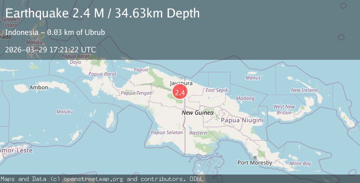Map of West Papua, Indonesia