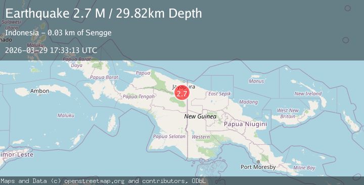 Map of West Papua, Indonesia