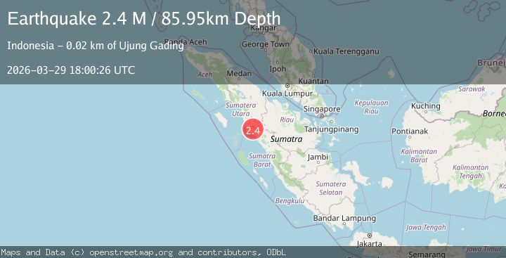 Map of Northern Sumatra, Indonesia