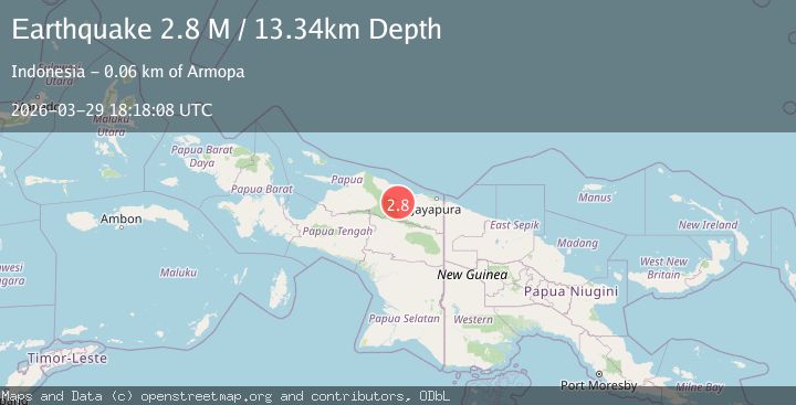 Map of Near North Coast of West Papua
