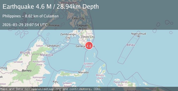 Map of Mindanao, Philippines