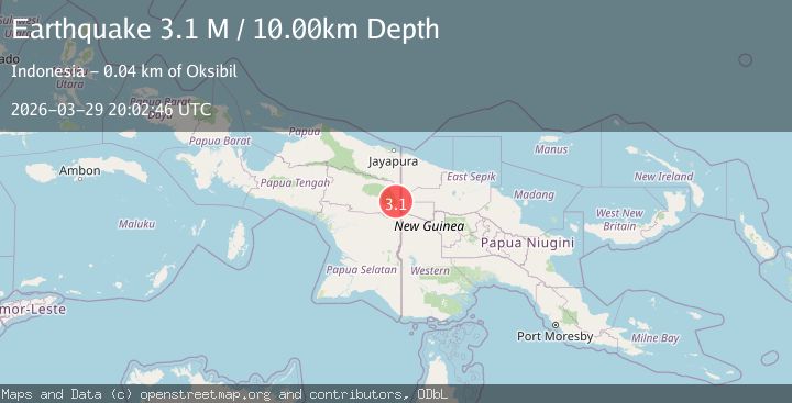 Map of West Papua, Indonesia