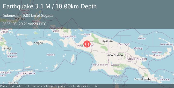 Map of West Papua, Indonesia