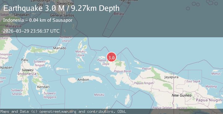 Map of West Papua Region, Indonesia