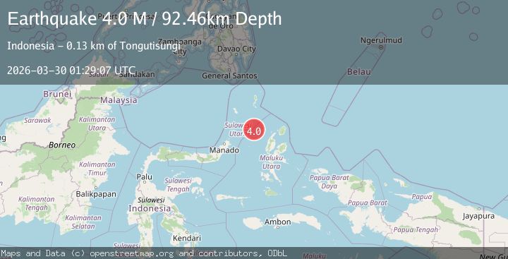 Map of Northern Molucca Sea