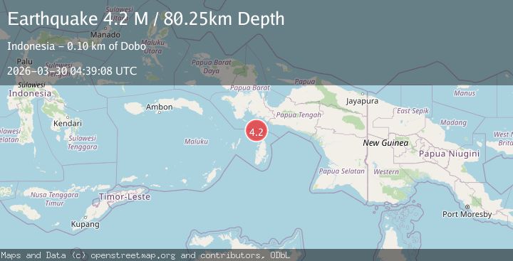 Map of West Papua Region, Indonesia