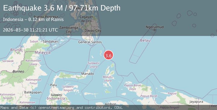 Map of Talaud Islands, Indonesia