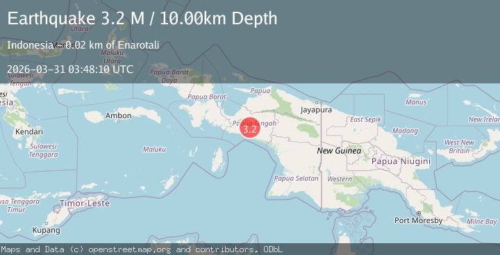 Map of West Papua Region, Indonesia