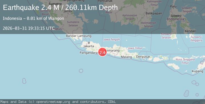 Map of Java, Indonesia