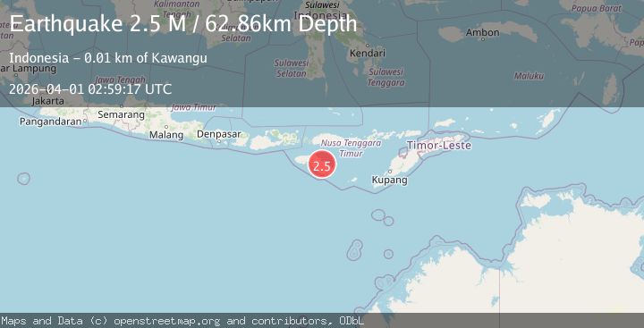 Map of Sumba Region, Indonesia