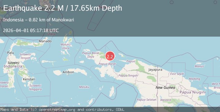 Map of West Papua Region, Indonesia