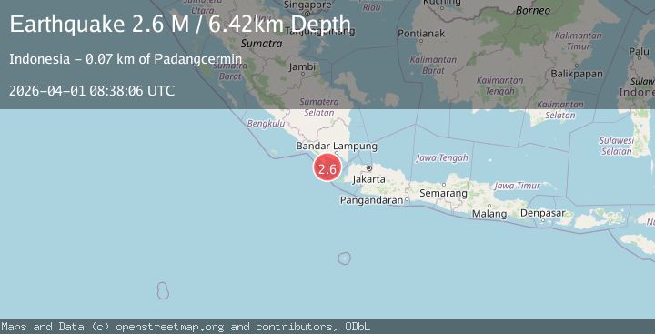 Map of Sunda Strait, Indonesia