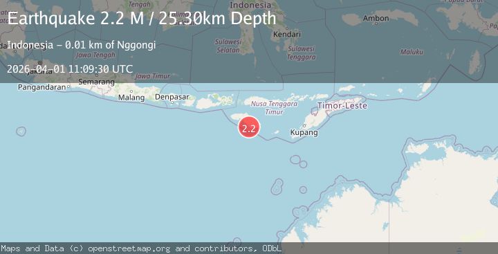 Map of Sumba Region, Indonesia