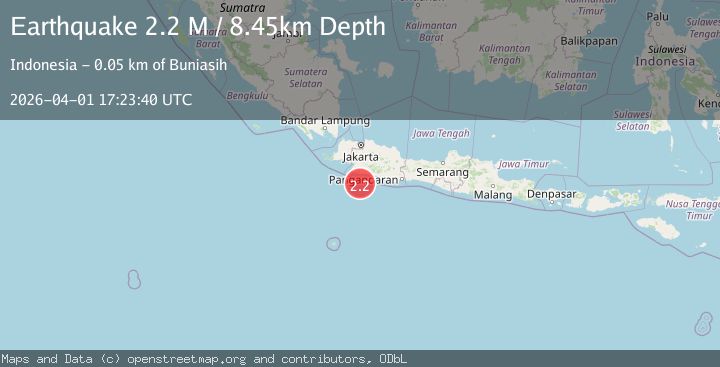 Map of Java, Indonesia