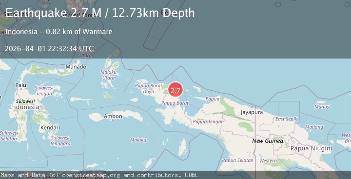 Map of West Papua Region, Indonesia