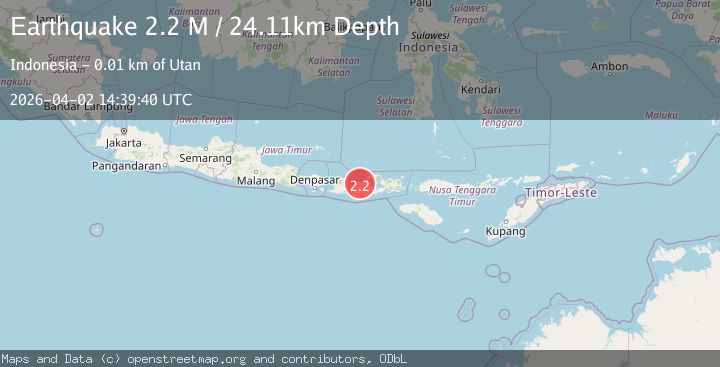 Map of Sumbawa Region, Indonesia