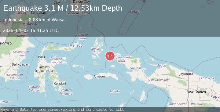 Map of Halmahera, Indonesia