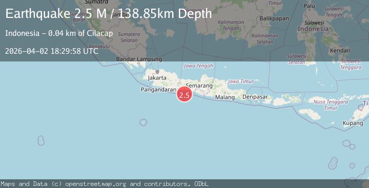 Map of Java, Indonesia