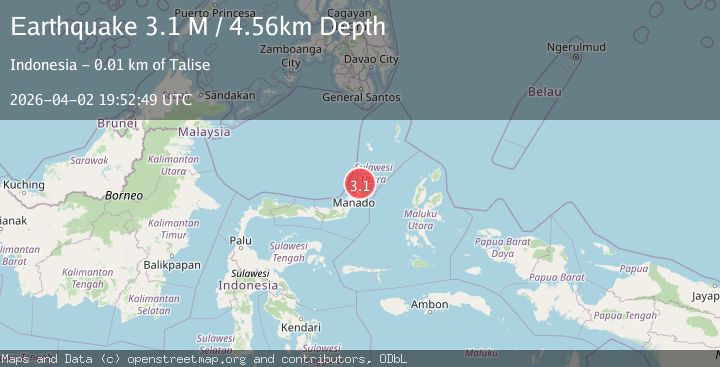 Map of Northern Molucca Sea