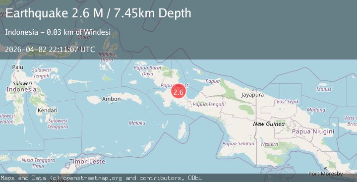 Map of West Papua Region, Indonesia