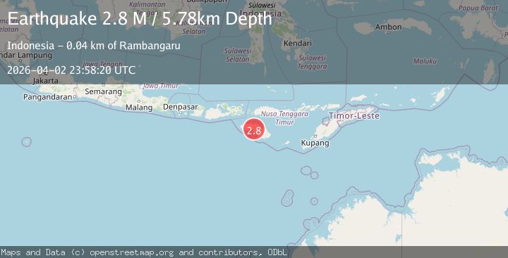 Map of Sumba Region, Indonesia