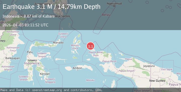Map of West Papua Region, Indonesia