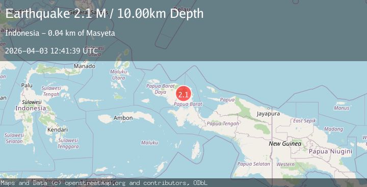 Map of West Papua Region, Indonesia