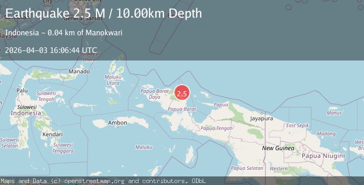 Map of West Papua Region, Indonesia