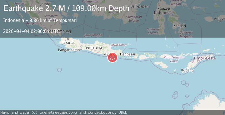 Map of Java, Indonesia