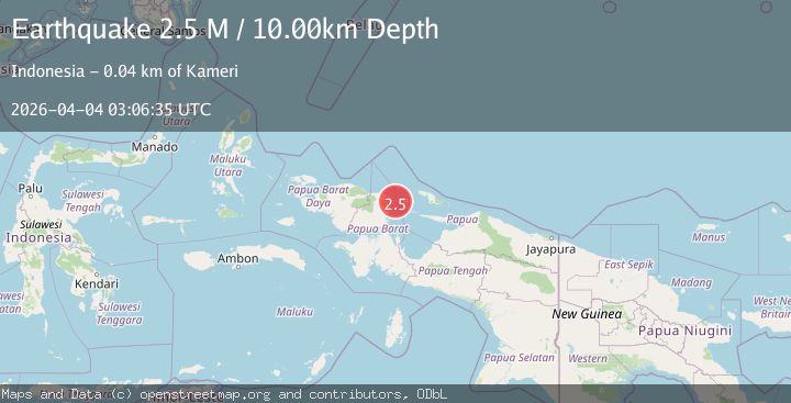 Map of West Papua Region, Indonesia