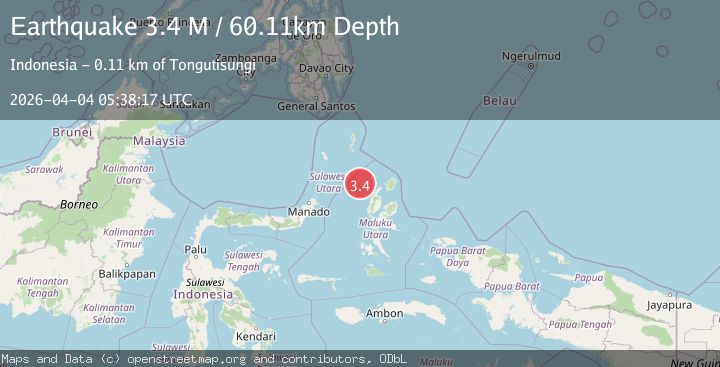 Map of Northern Molucca Sea