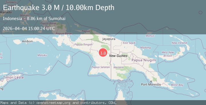 Map of West Papua, Indonesia