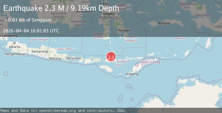 Map of Flores Region, Indonesia